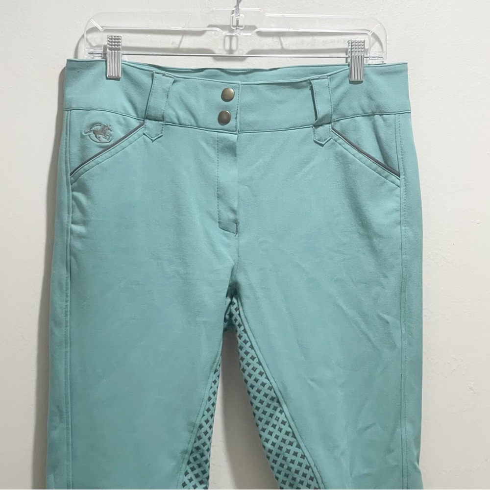 SMARTPAK Women’s Sea Foam Green Equine Breeches Dressage Esquestrian Size 30R - Picture 5 of 9